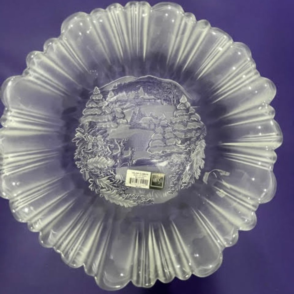 NEW Mikasa Celebrations 10.5" BOWL WINTER DREAMS COLLECTION FROSTED GERMANY